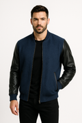 Men’s Bomber Jacket - Navy Blue