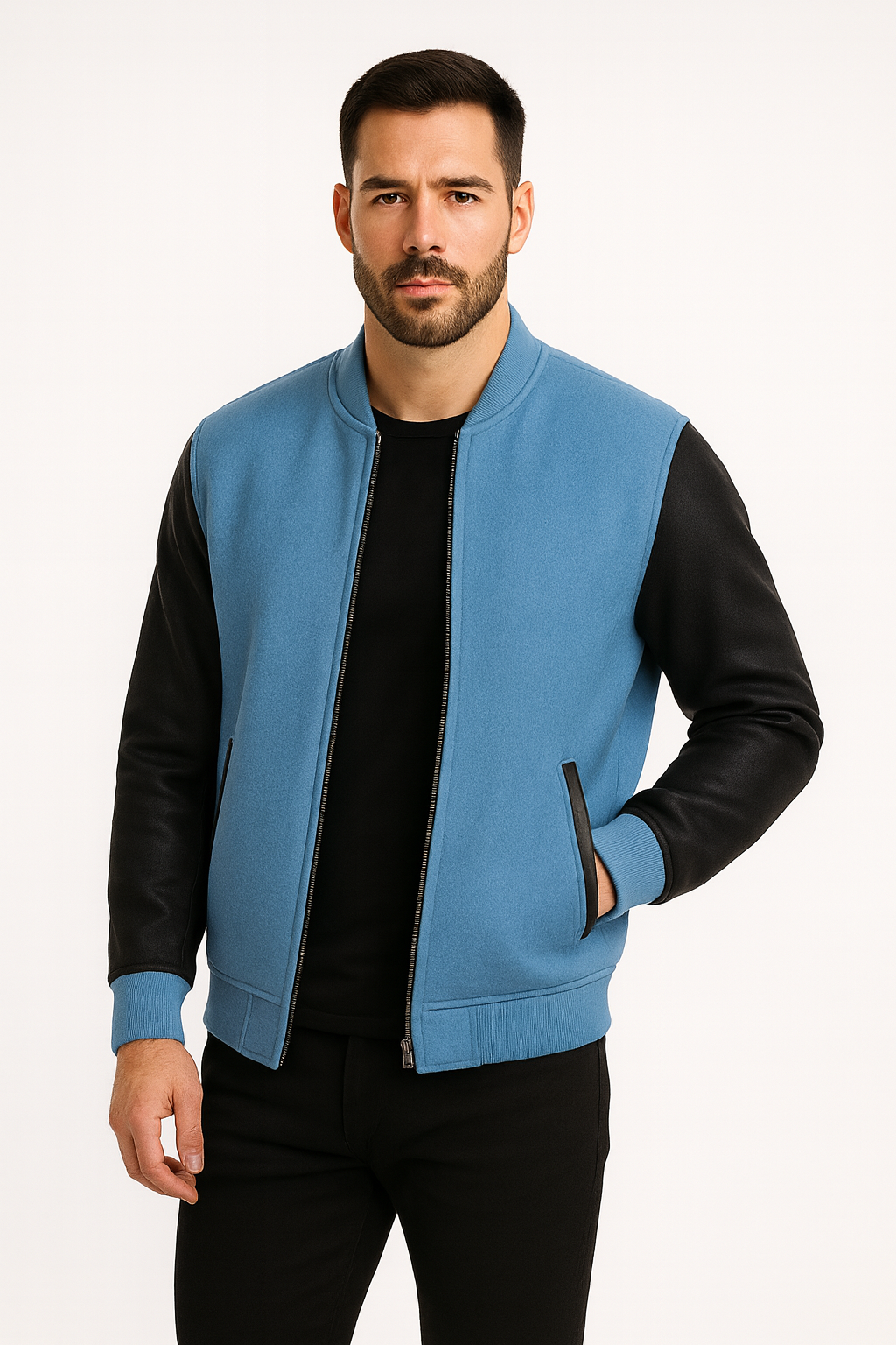 Men’s Bomber Jacket - Sky Blue