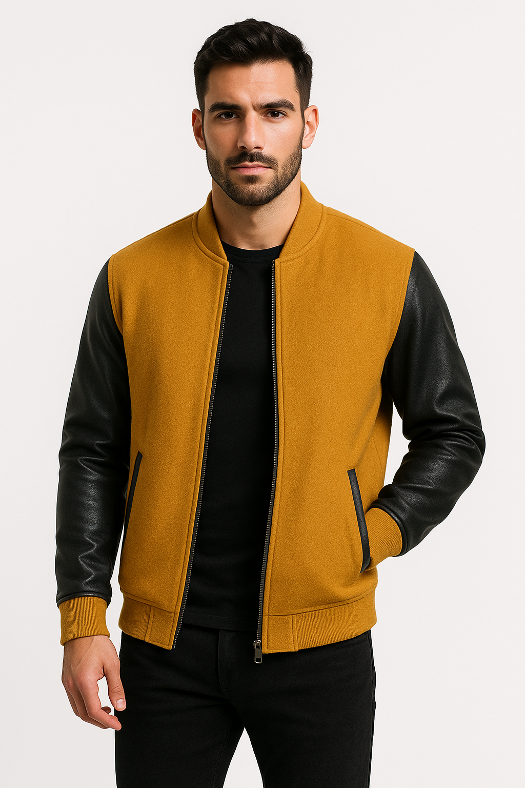 Men’s Bomber Jacket - Mustard