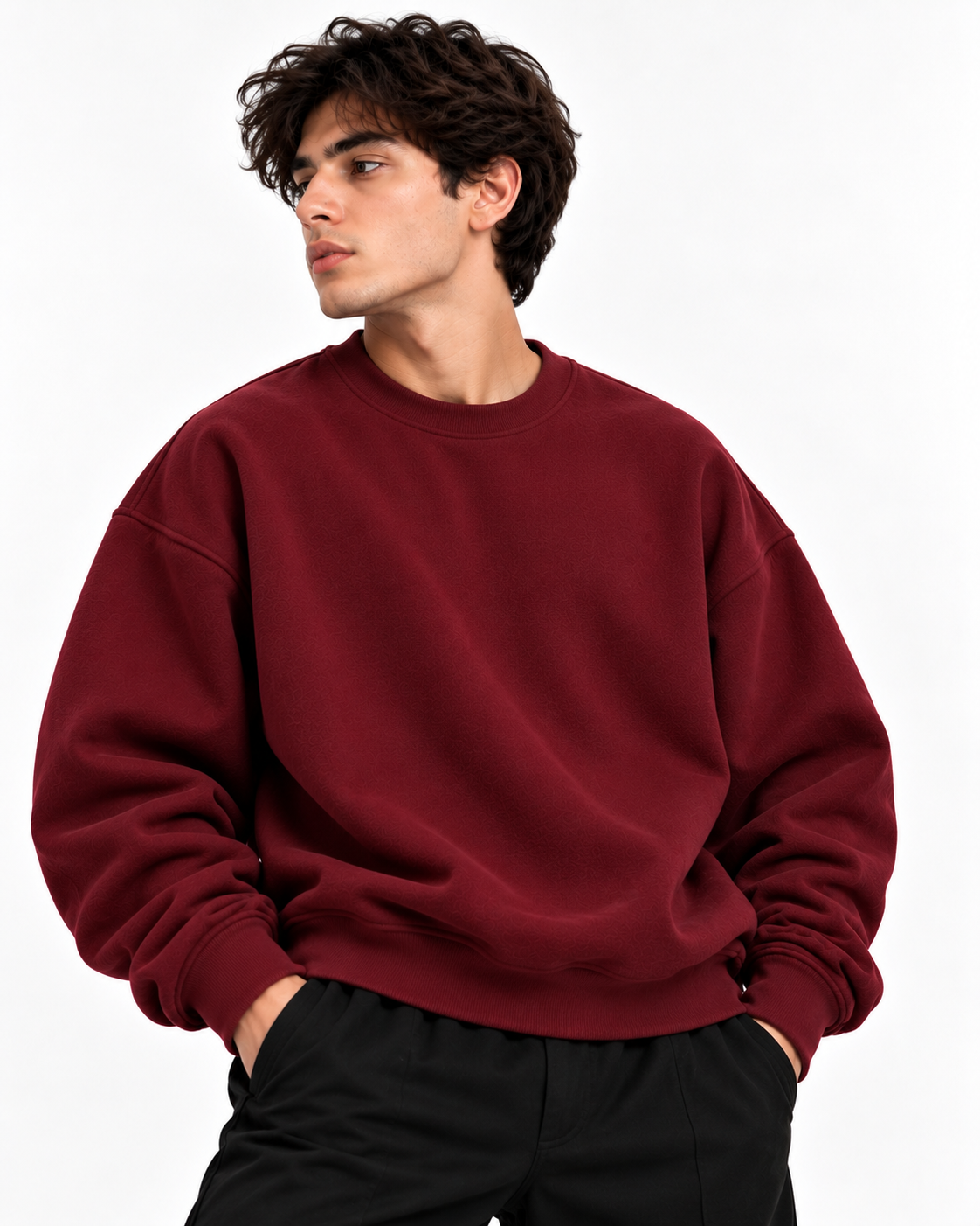 Pack of 2 Basic Maroon & Blue Premium Men’s Oversized Sweatshirt