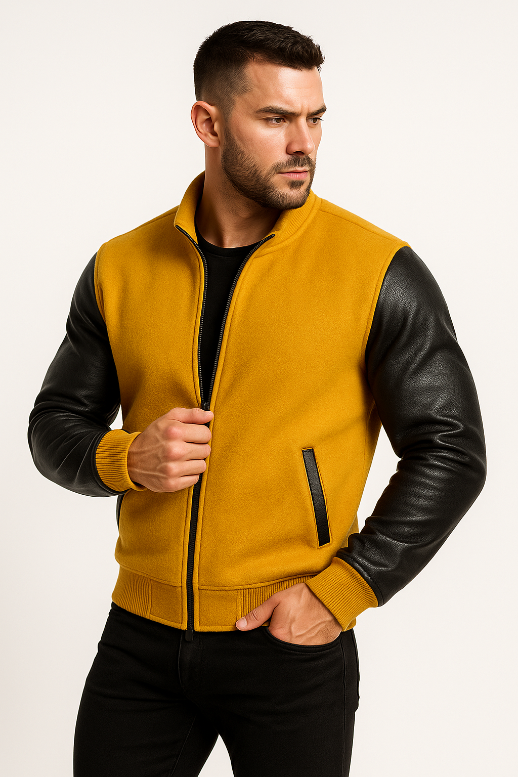 Men’s Bomber Jacket - Yellow