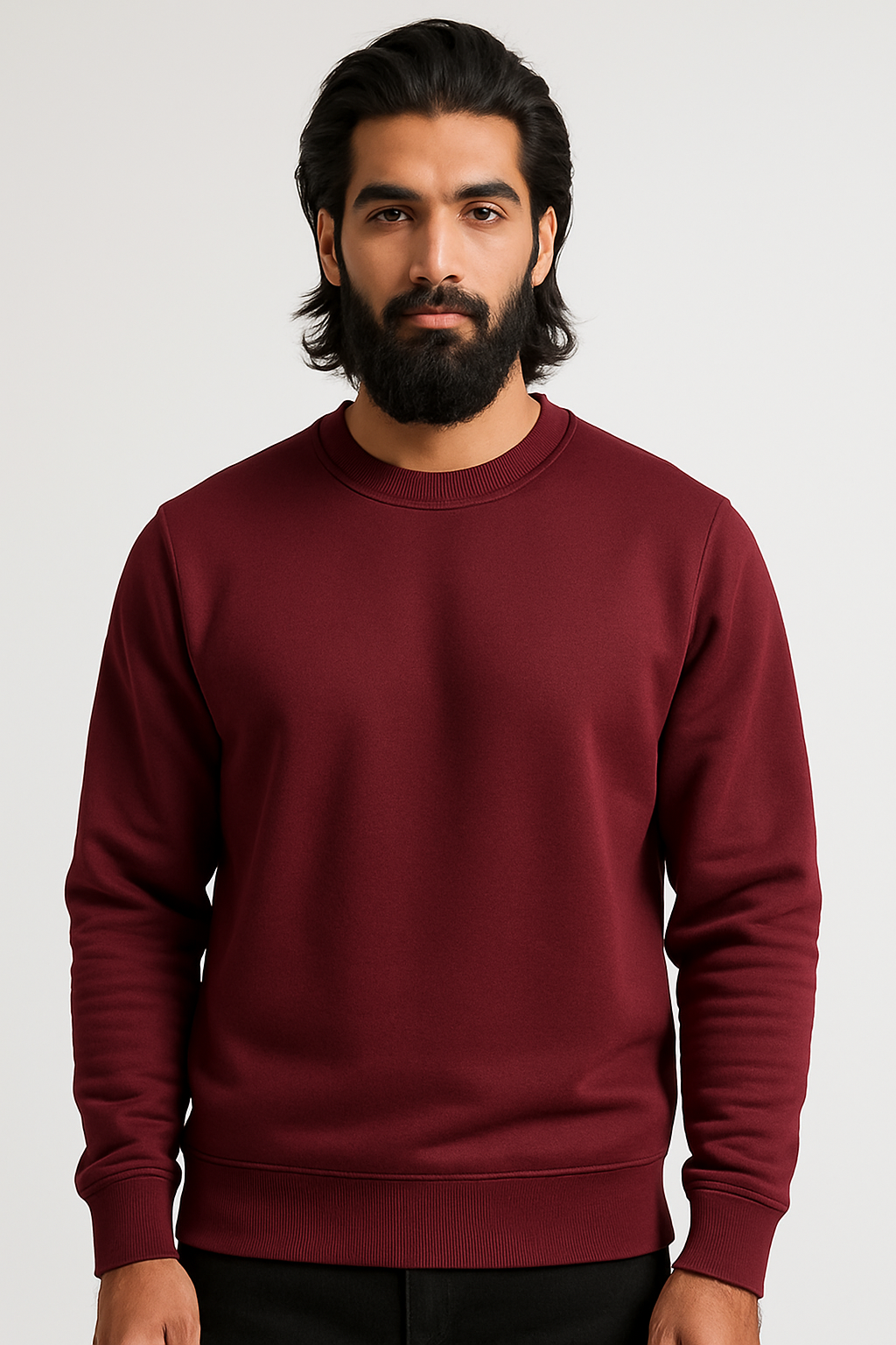 Pack of 2 Basic Maroon & Green Premium Men’s Sweatshirt