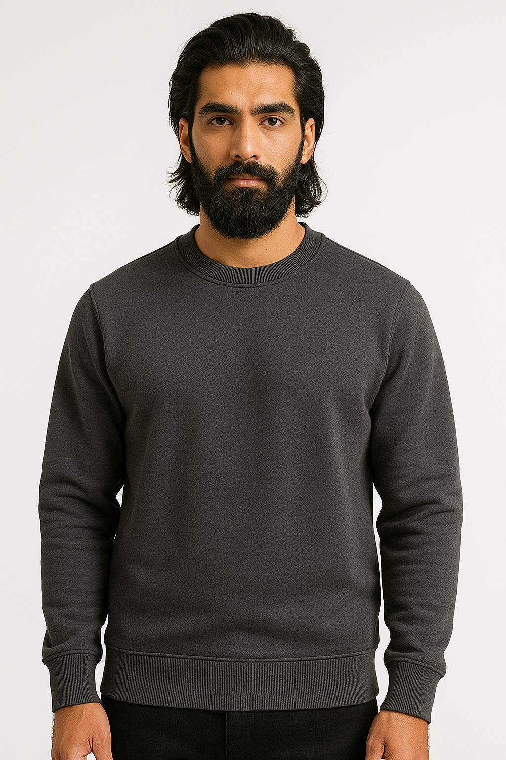 Pack of 2 Basic Maroon & Charcoal Premium Men’s Sweatshirt