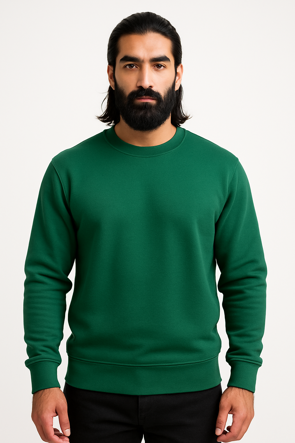 Pack of 2 Basic Green & Maroon Premium Men’s Sweatshirt