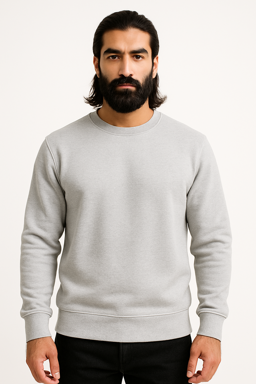 Pack of 2 Basic Black & Grey Premium Men’s Sweatshirt