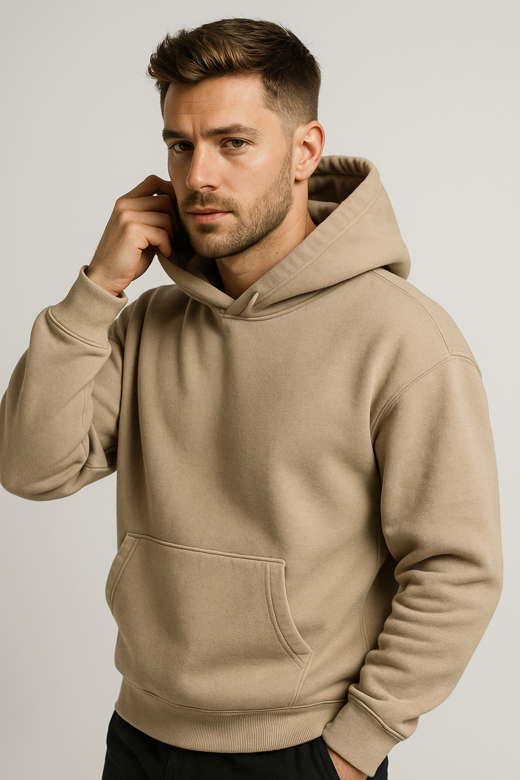 Pack of 2 Basic White & Beige Hoodies