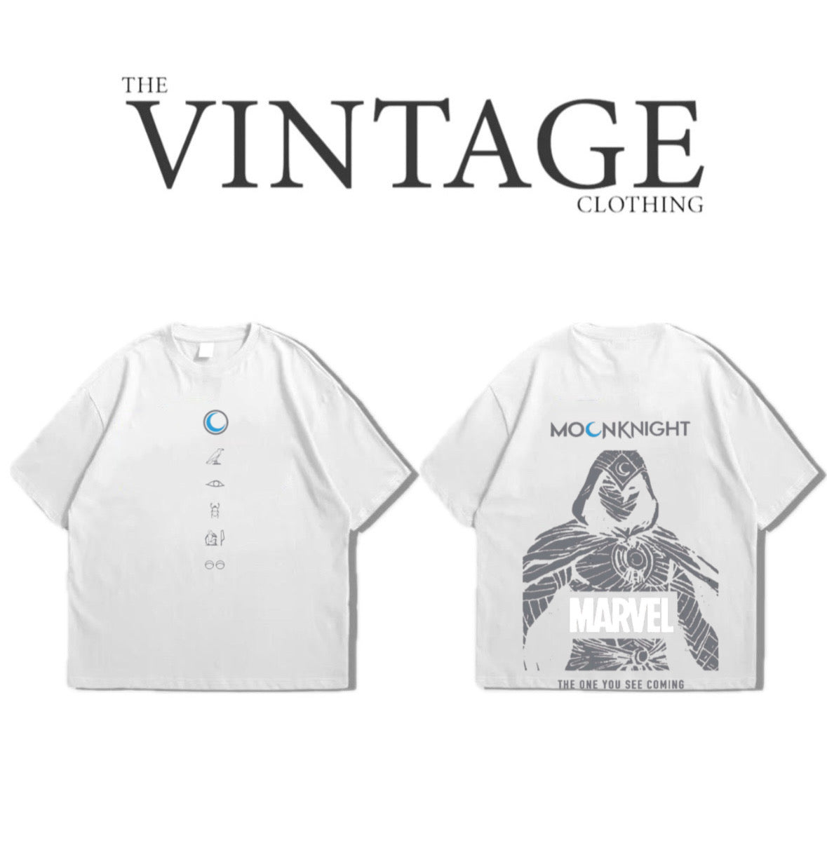 Moonlight Oversized Dropshoulder Tee - DTF Printed Tshirt for Men and Women