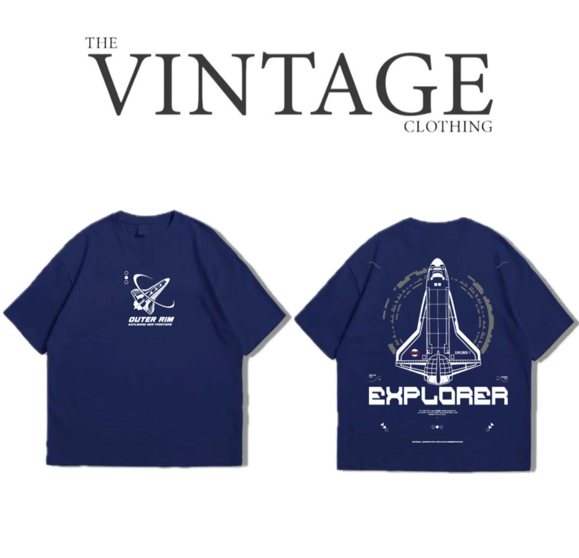 Explorer Oversized Dropshoulder Tee - DTF Printed Tshirt for Men and Women