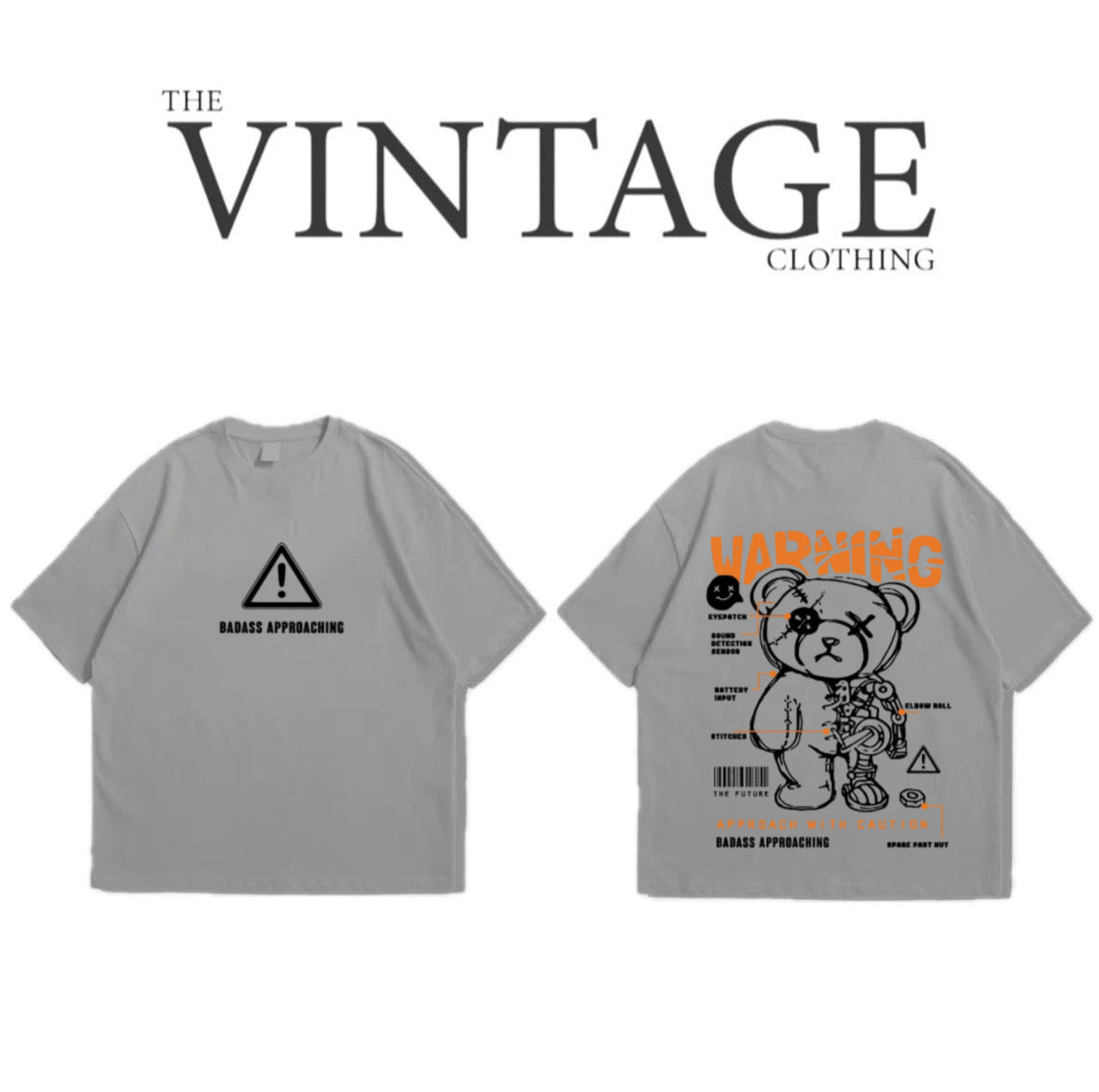 Warning Oversized Dropshoulder Tee - DTF Printed Tshirt for Men and Women