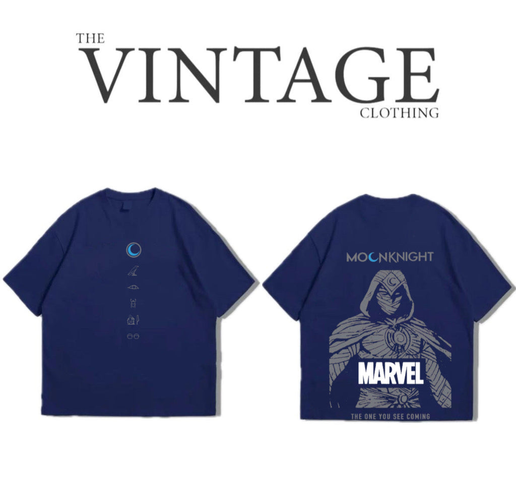 Moonlight Oversized Dropshoulder Tee - DTF Printed Tshirt for Men and Women