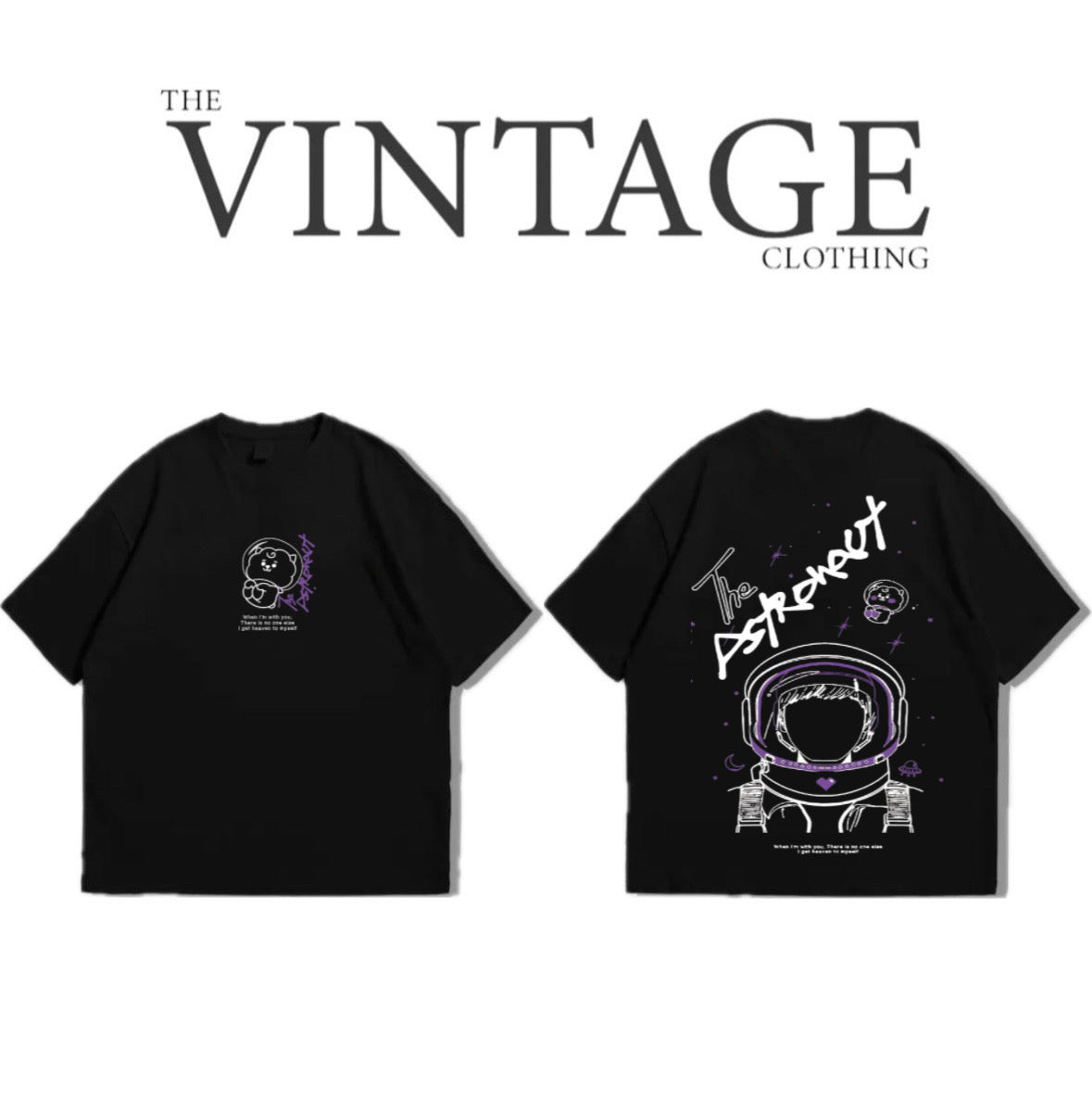 The Astronaut Oversized Dropshoulder Tee - DTF Printed Tshirt For Men and Women