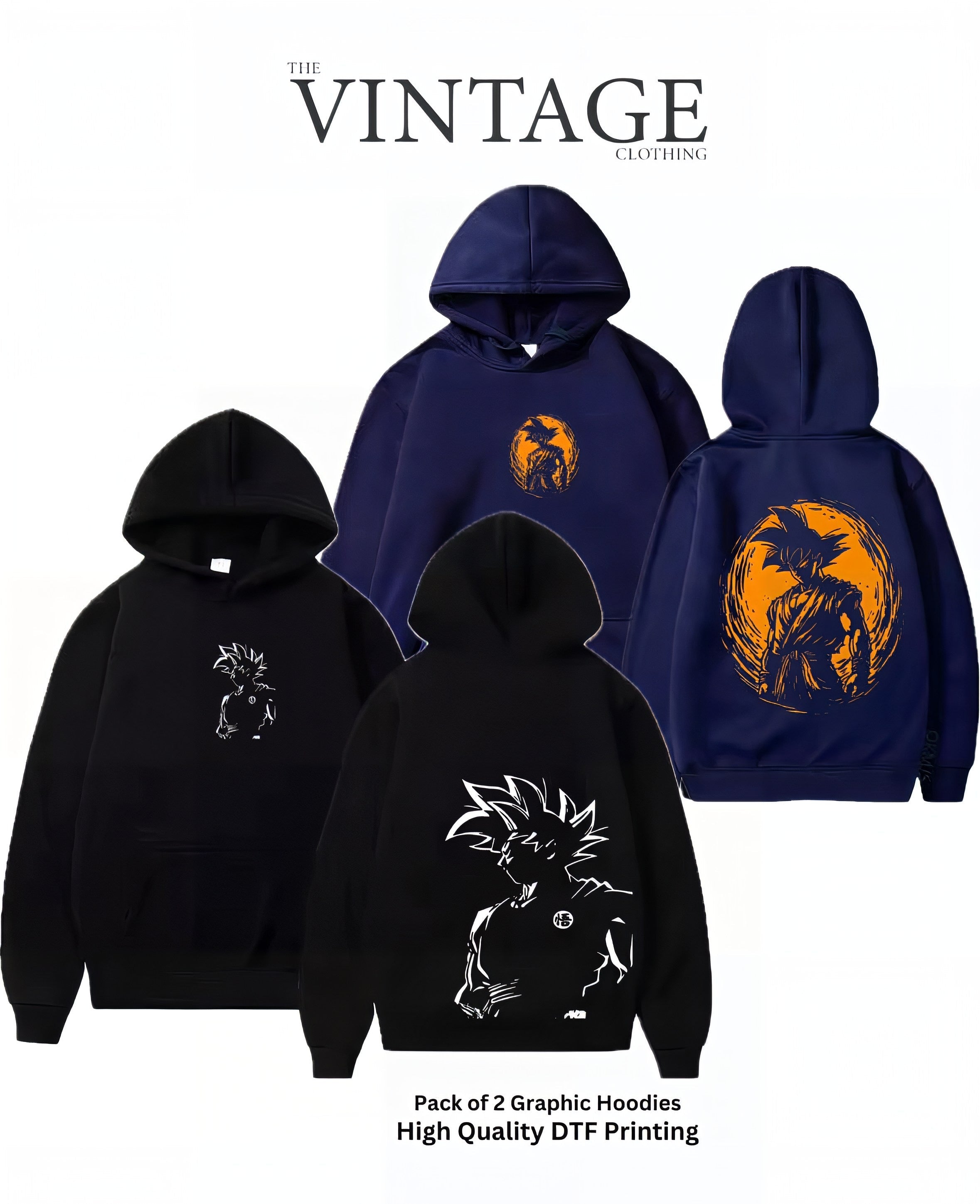 Pack of 2 Digital Printed Hoodies