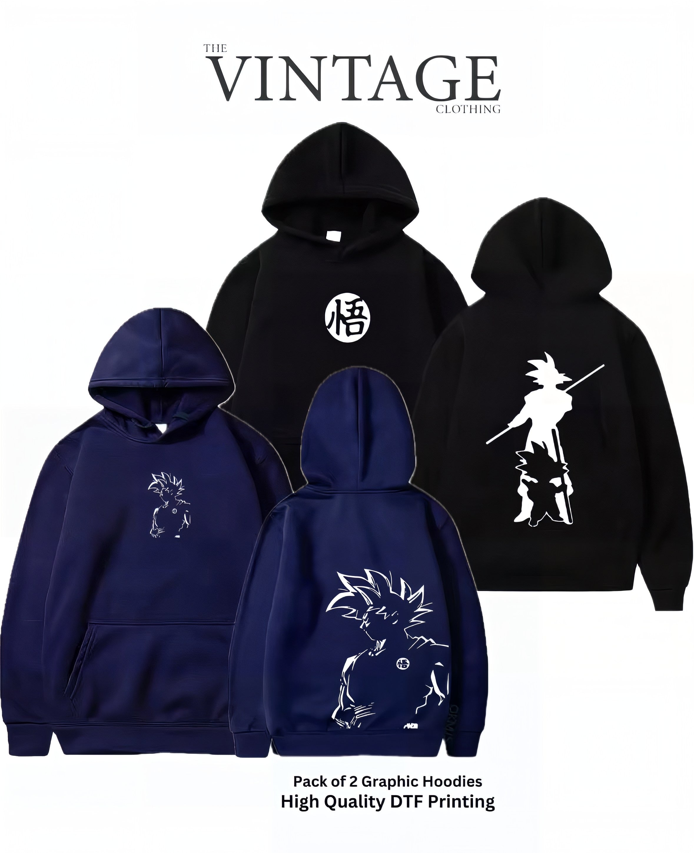 Pack of 2 Digital Printed Hoodies