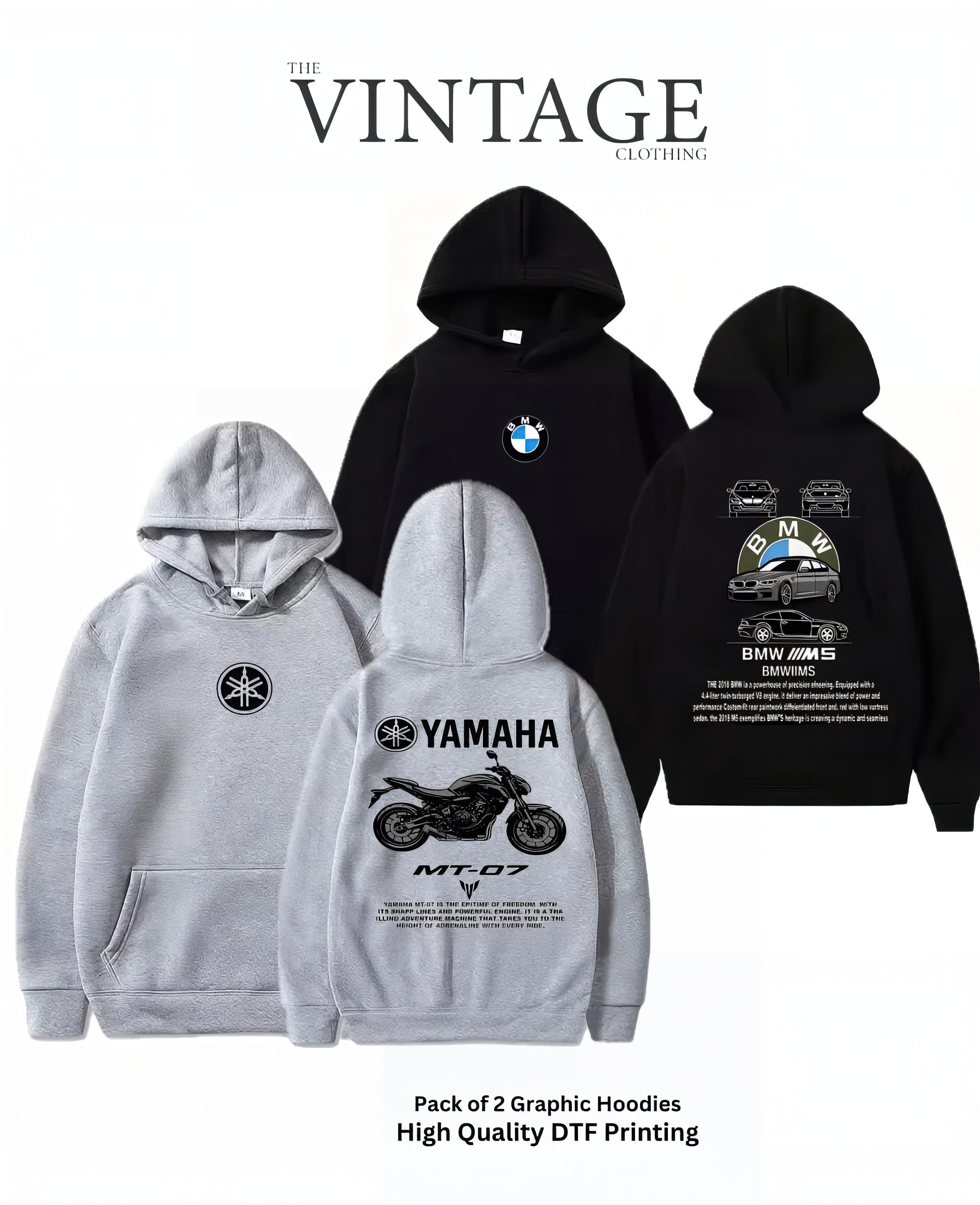 Pack of 2 Digital Printed Hoodies