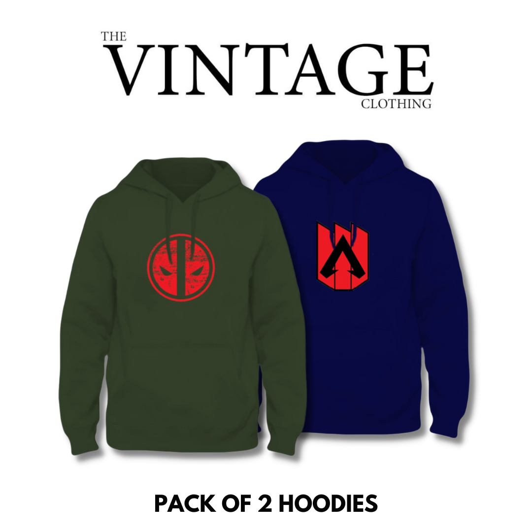 Pack of 2 Printed Hoodies
