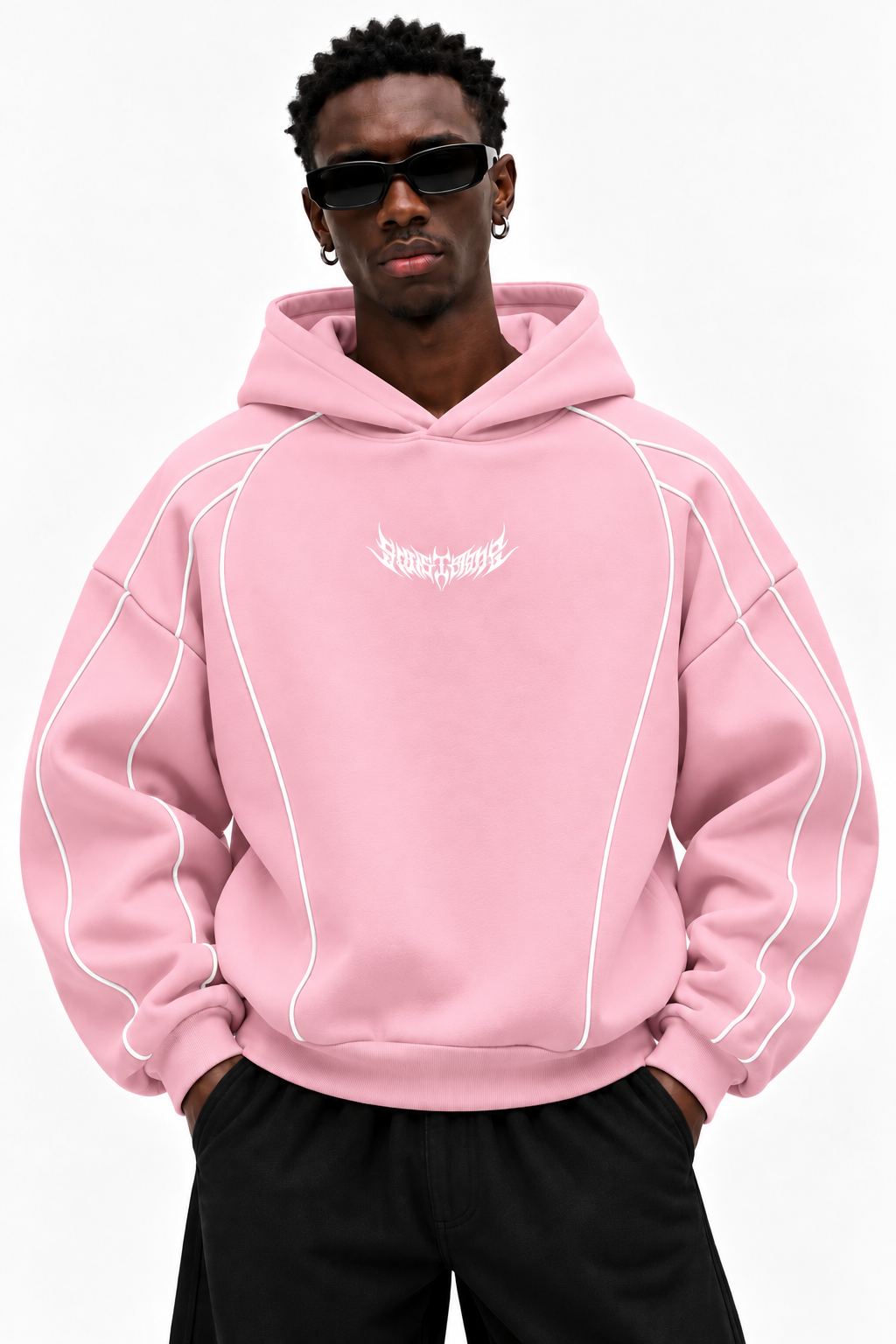 Pack of 2 Piped Oversized Drop Shoulder Hoodies