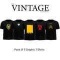 Pack of 5 Printed T-Shirt