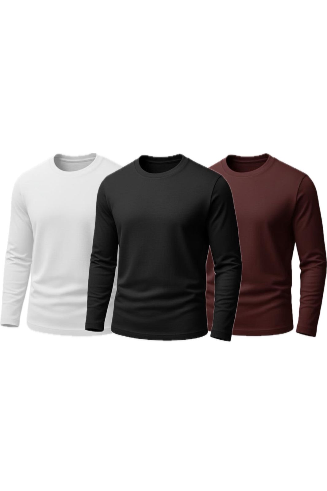 Pack of 3 Men’s Full Sleeves T-Shirts