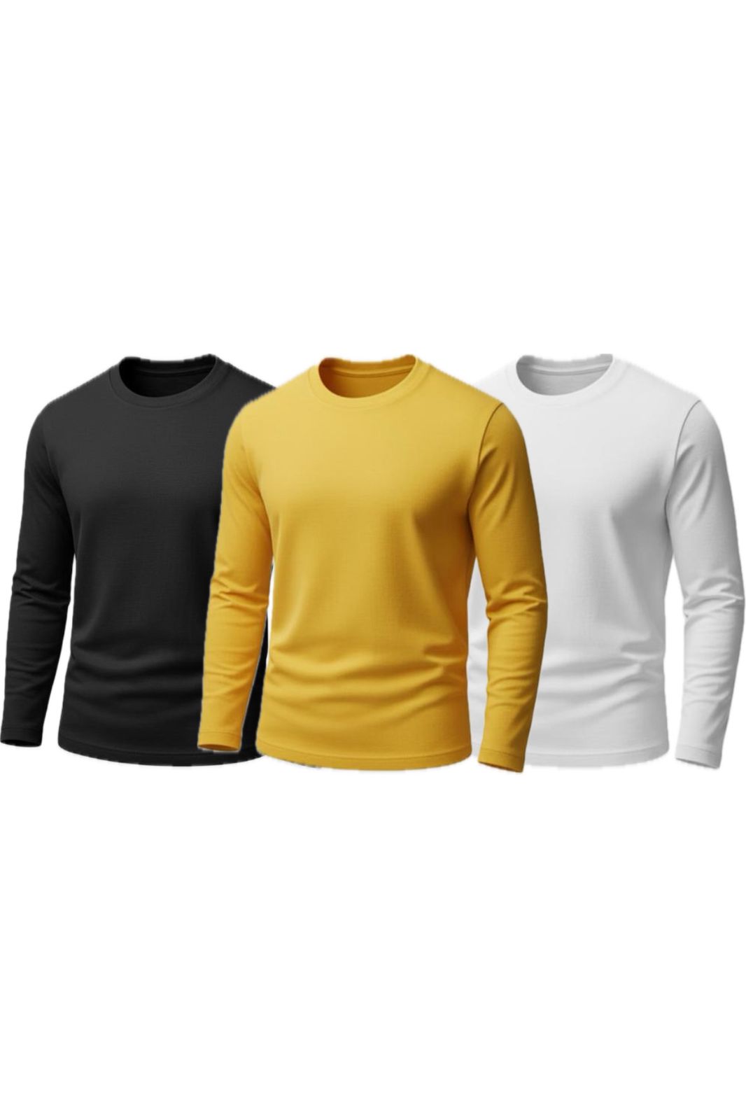 Pack of 3 Men’s Full Sleeves T-Shirts