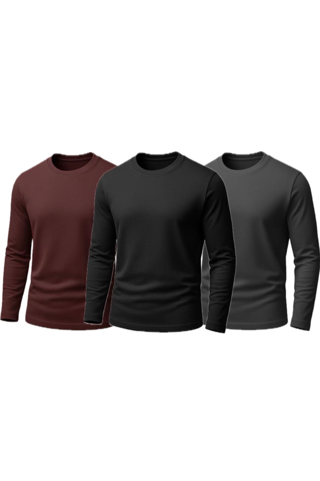 Pack of 3 Men’s Full Sleeves T-Shirts