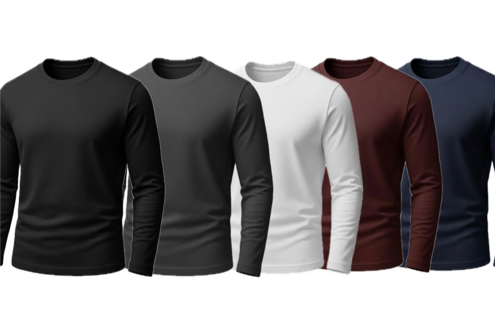 Pack of 5 Men’s Full Sleeves T-Shirts