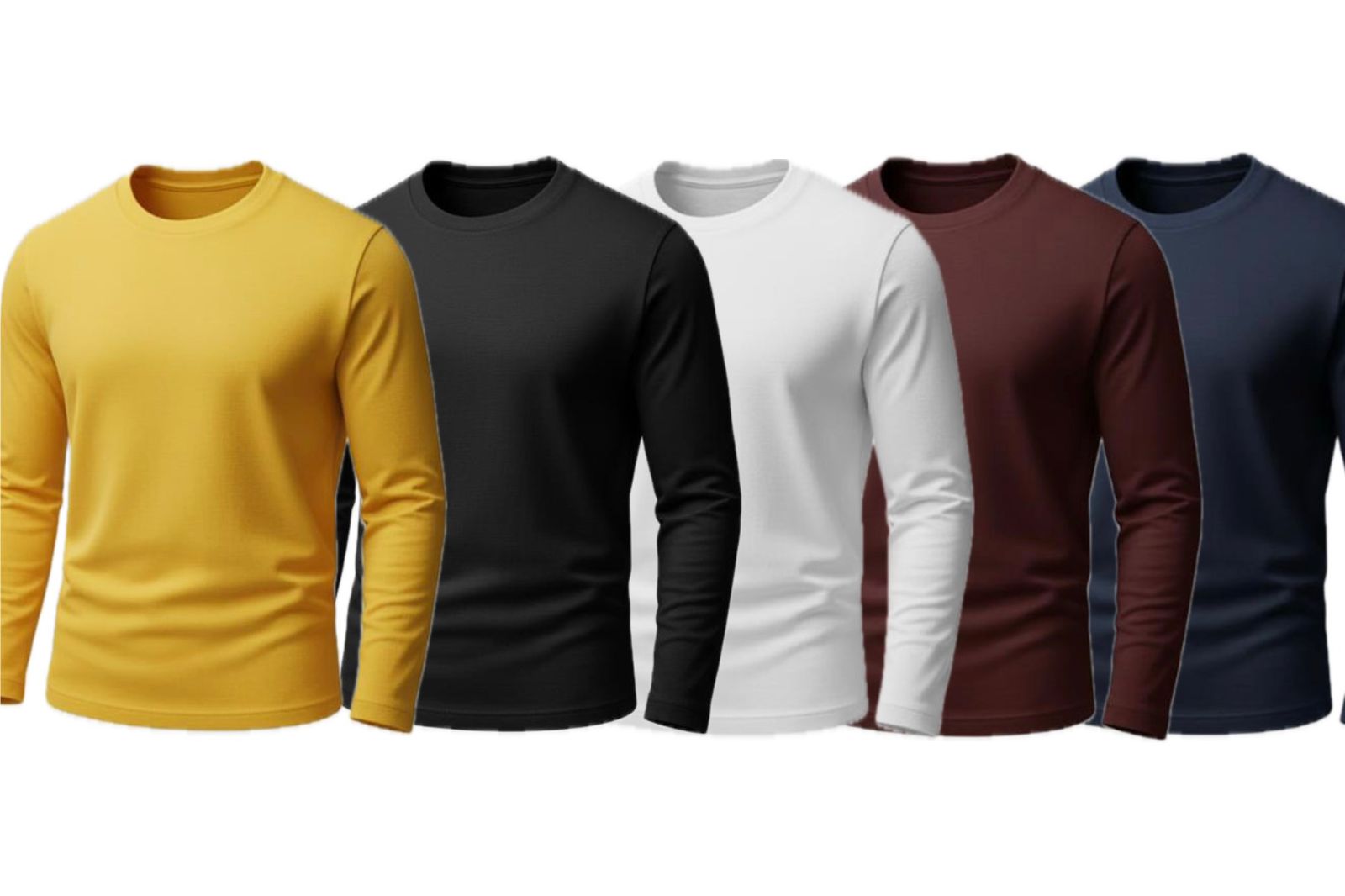 Pack of 5 Men’s Full Sleeves T-Shirts