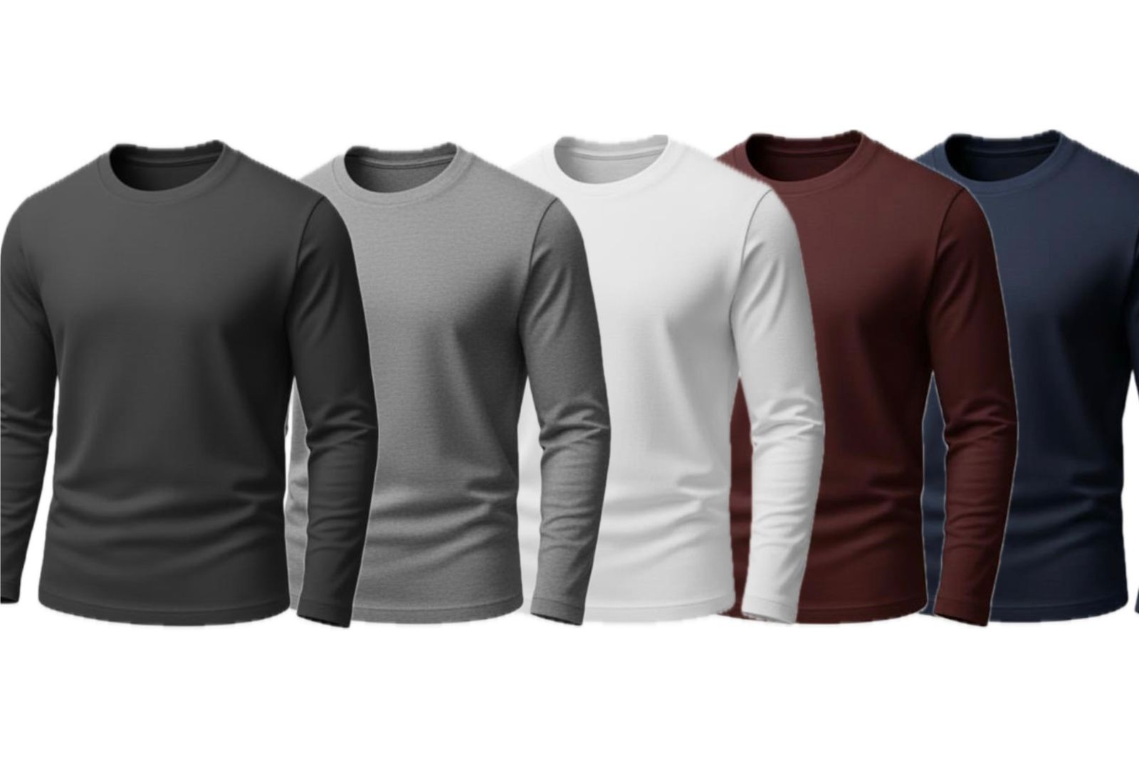 Pack of 5 Men’s Full Sleeves T-Shirts