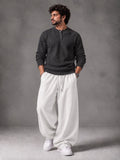 Waffle Knit Full Sleeves Henley & Baggy Trouser