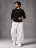 Waffle Knit Full Sleeves Henley & Baggy Trouser