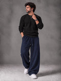 Waffle Knit Full Sleeves Henley & Baggy Trouser