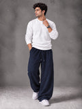 Waffle Knit Full Sleeves Henley & Baggy Trouser