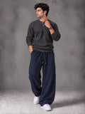 Waffle Knit Full Sleeves Henley & Baggy Trouser