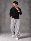 Waffle Knit Full Sleeves Henley & Baggy Trouser