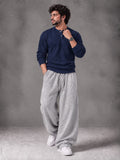 Waffle Knit Full Sleeves Henley & Baggy Trouser