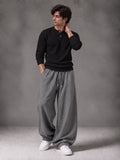 Waffle Knit Full Sleeves Henley & Baggy Trouser