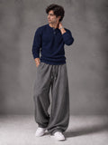Waffle Knit Full Sleeves Henley & Baggy Trouser