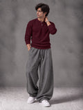Waffle Knit Full Sleeves Henley & Baggy Trouser