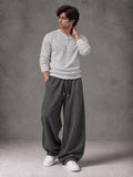 Waffle Knit Full Sleeves Henley & Baggy Trouser