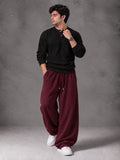 Waffle Knit Full Sleeves Henley & Baggy Trouser