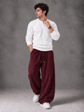 Waffle Knit Full Sleeves Henley & Baggy Trouser