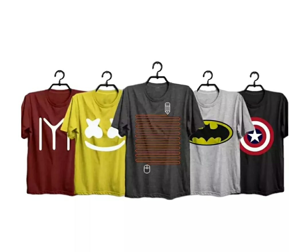 Pack of 5 Printed T-Shirts