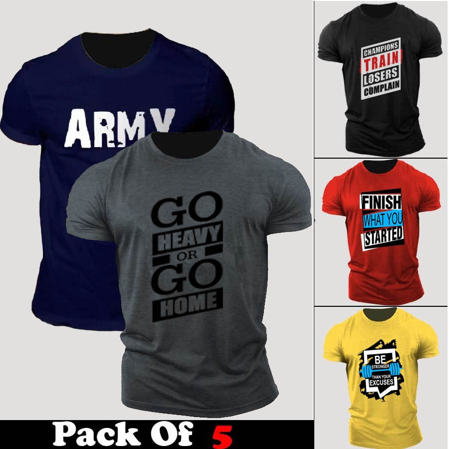 Pack of 5 Printed T-Shirts