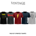 Pack of 5 Printed T-Shirt