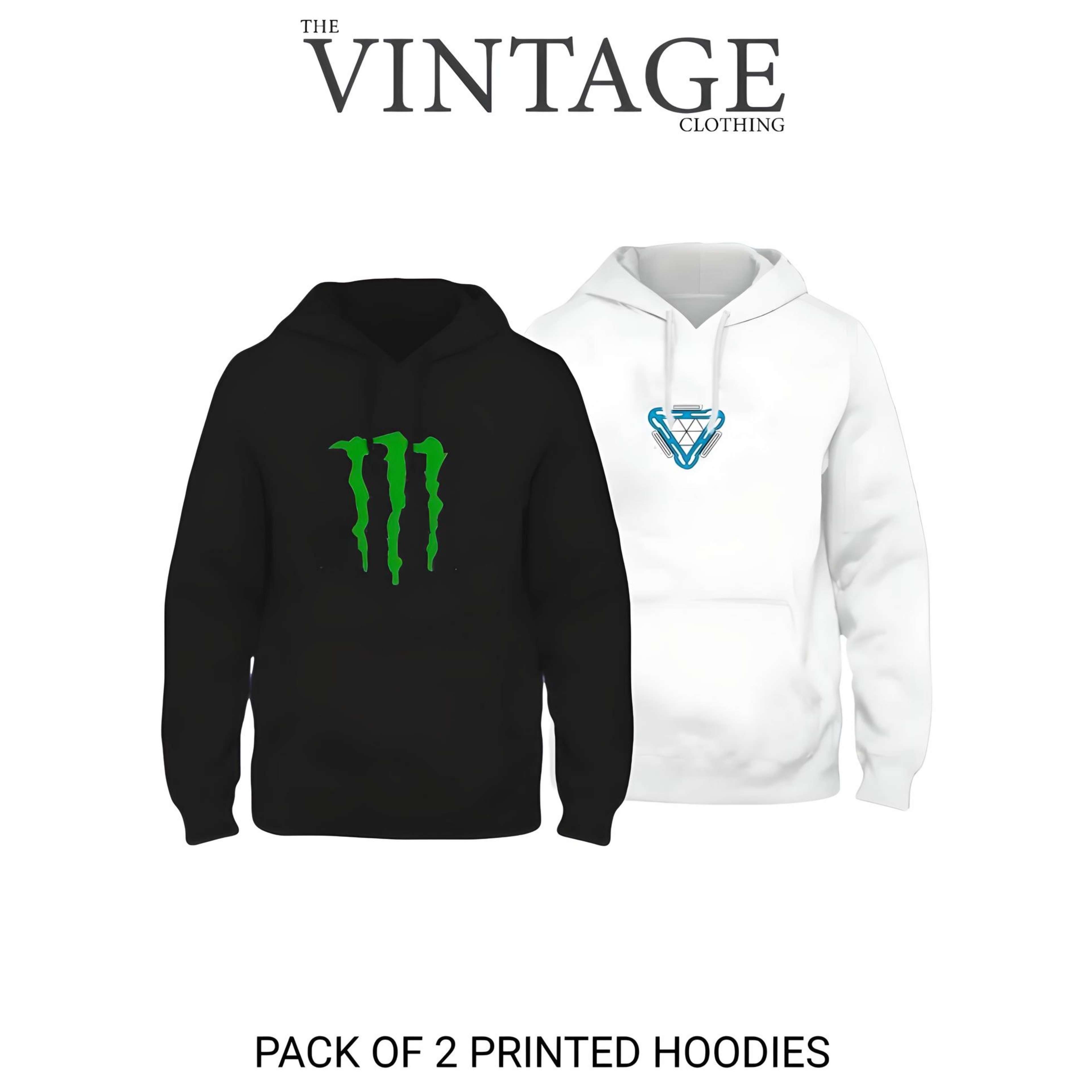Pack of 2 Printed Hoodies